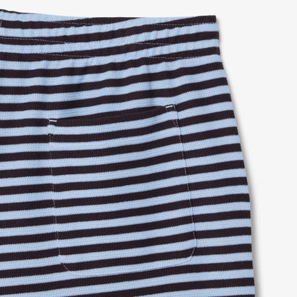 Shorts en coton rayé coupe droite