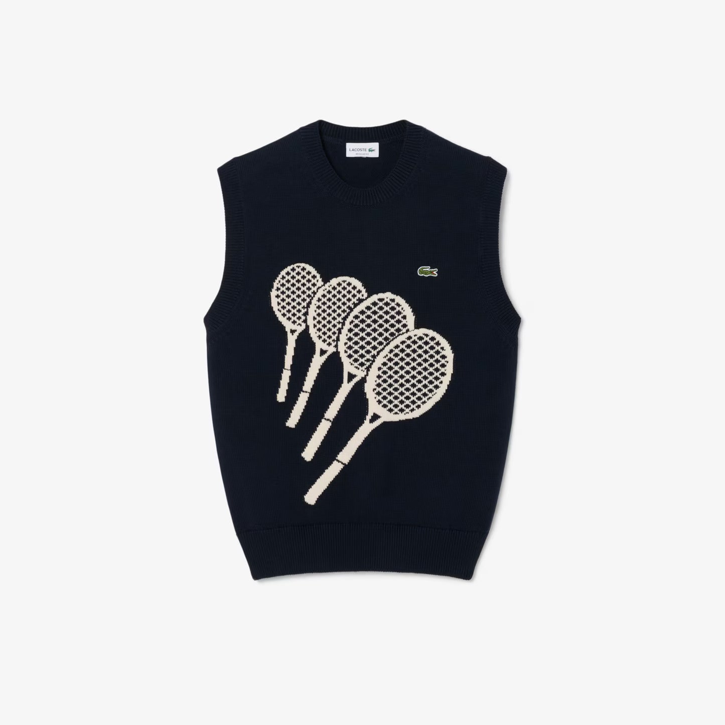 Gilet en maille jacquard de coton
