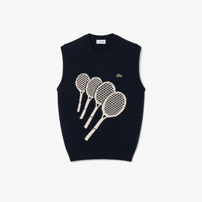 Gilet en maille jacquard de coton