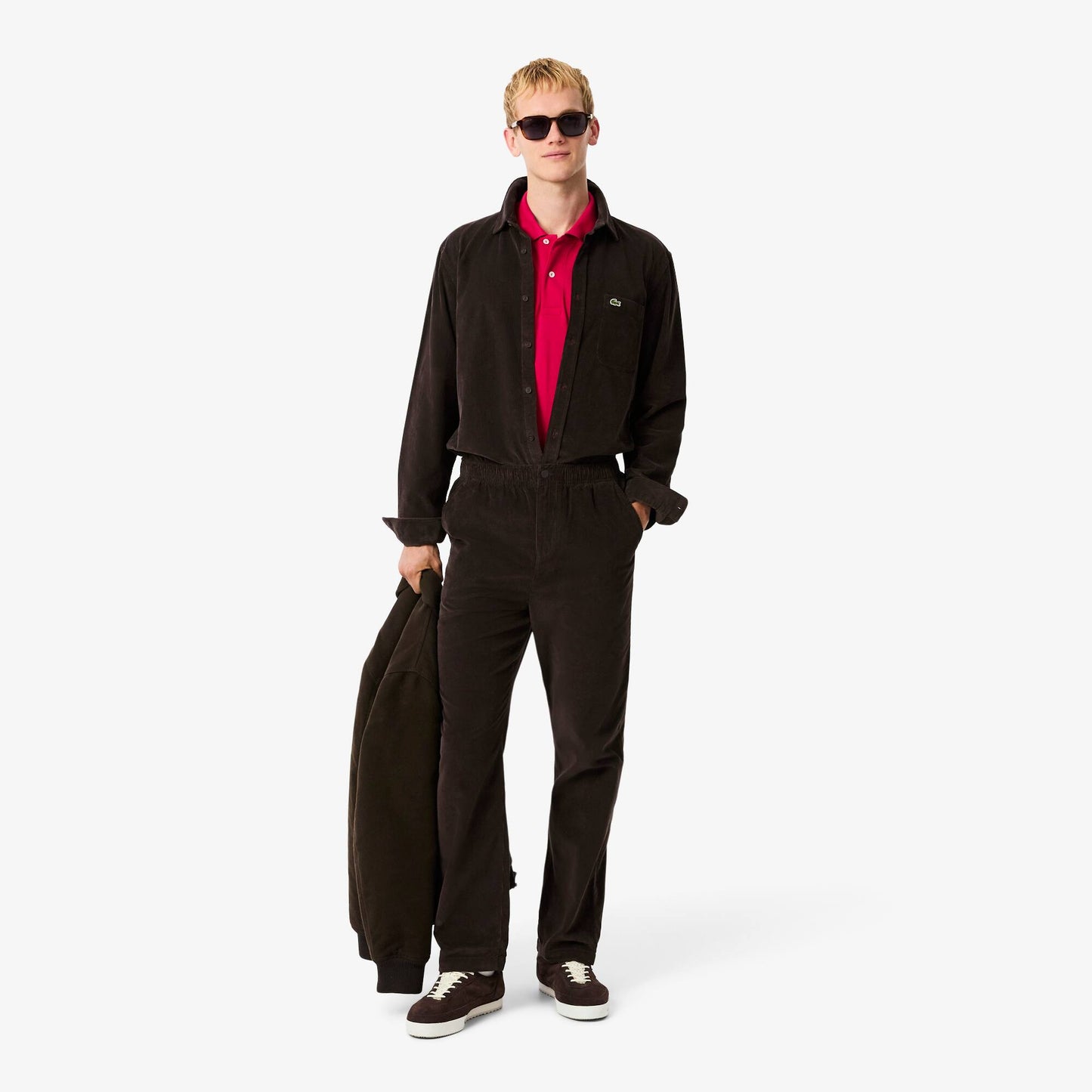 Chemise en velours coupe droite