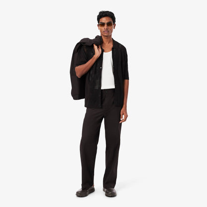 Chemise en maille ajourée crocodile