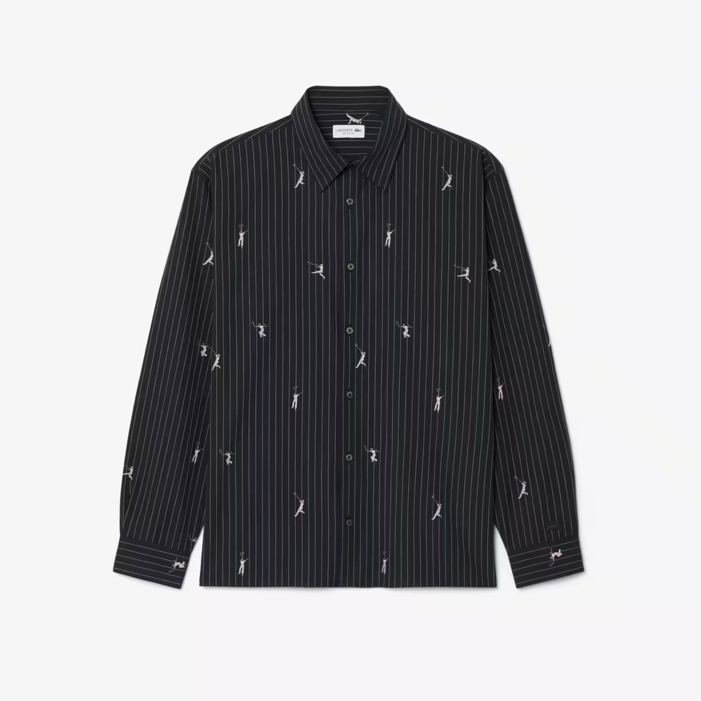 Chemise en coton brodée coupe décontractée