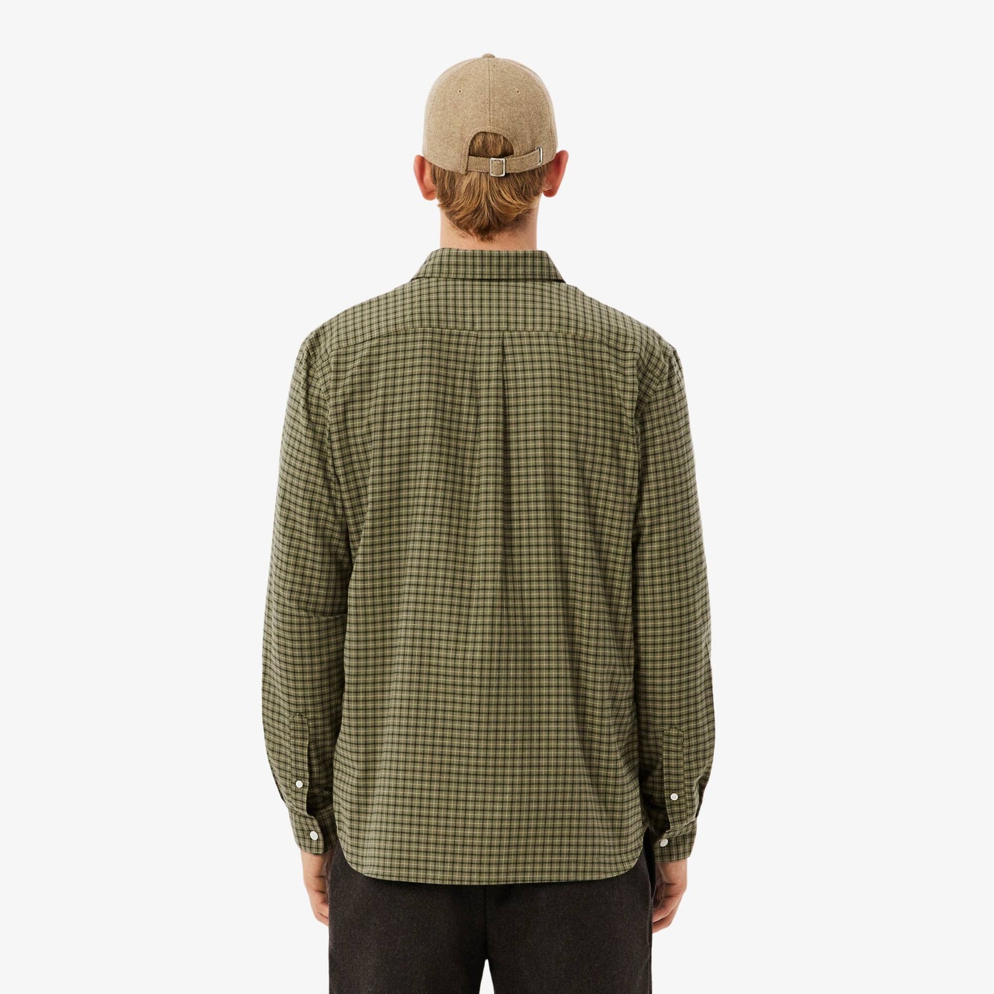 Chemise en flanelle à carreaux coupe droite
