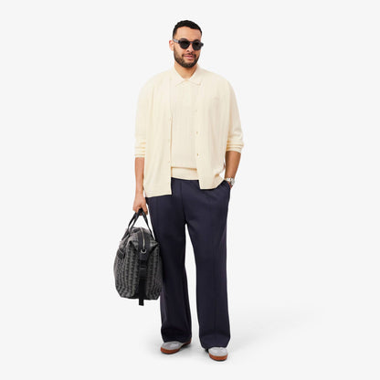 Gilet en tricot côtelé mélangé de coton