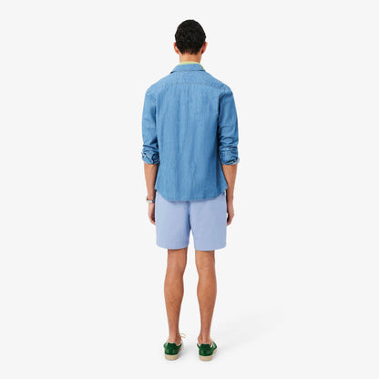 Short en coton stretch coupe droite