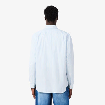 Chemise rayée en pinpoint coupe droite