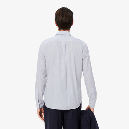 Chemise popeline rayée coupe droite