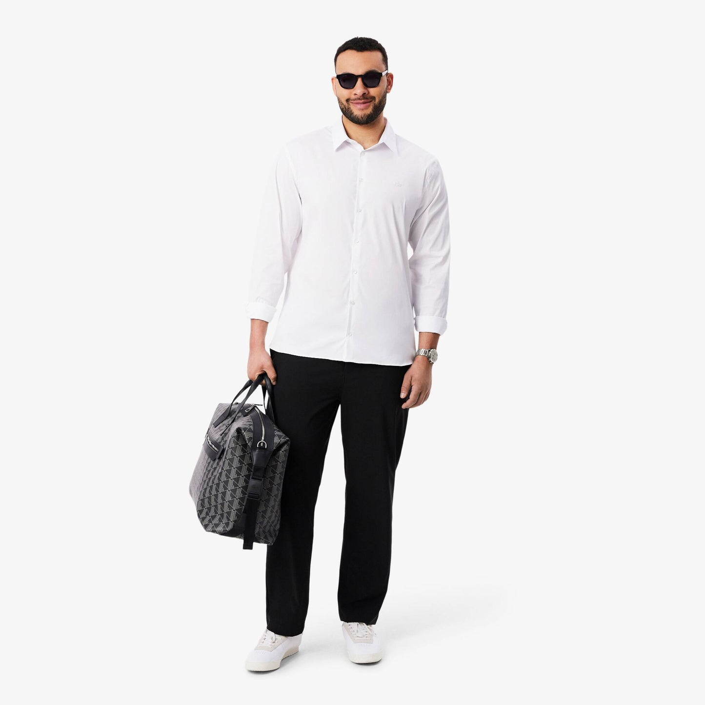 Chemise slim en popeline stretch