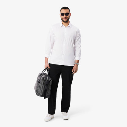 Chemise slim en popeline stretch