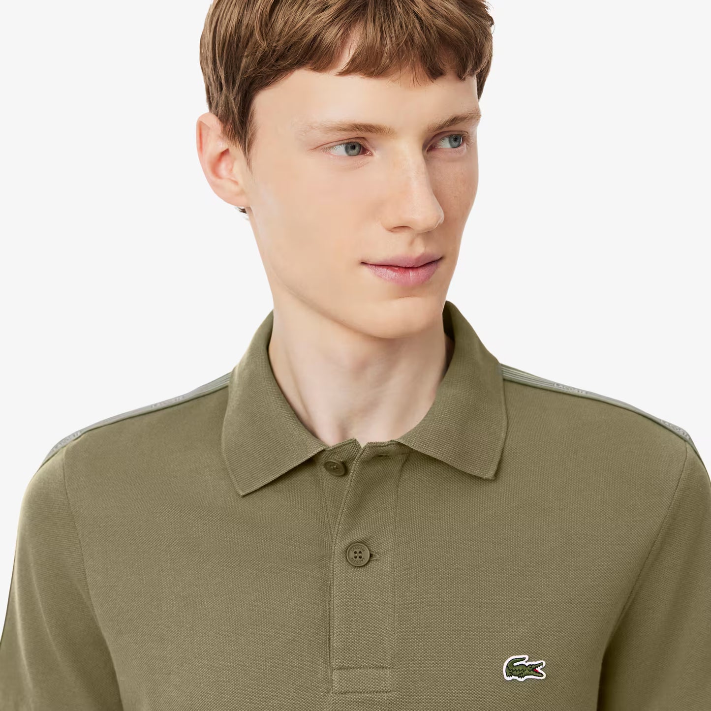 Polo Rayé Logo Coupe Droite