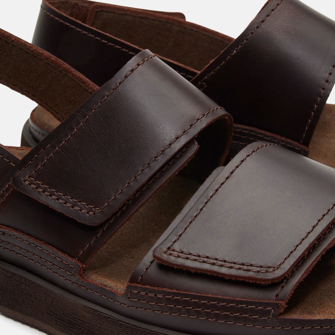 Casco Cove Backstrap Sandal Dark Brown Full Grain
