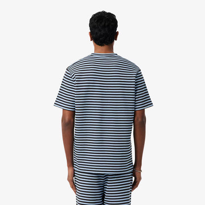 T-shirt rayé en coton texturé