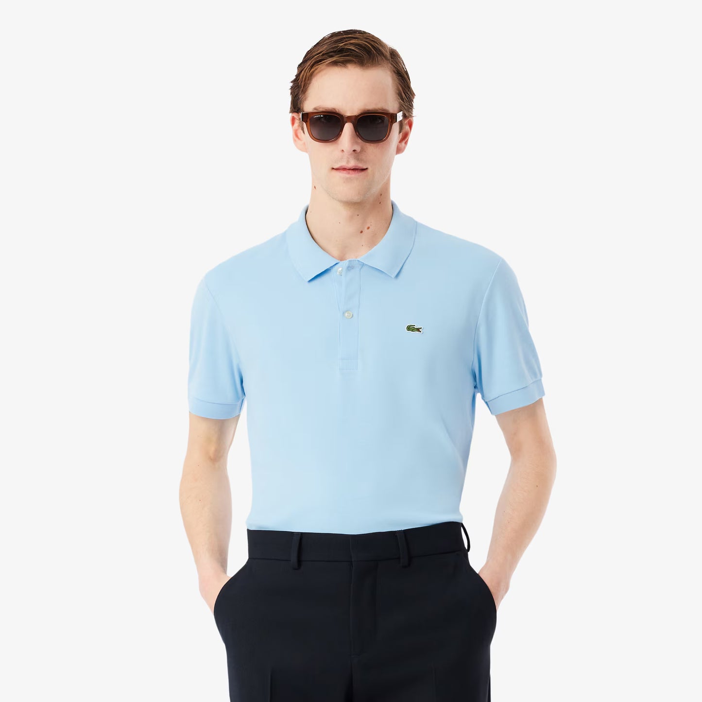Polo en coton Pima coupe droite