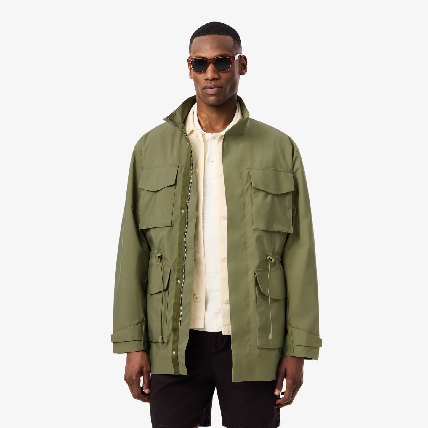 Veste coupe-vent mi-longue déperlante