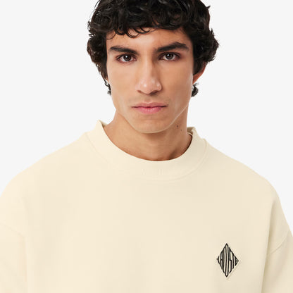 Sweat-shirt en piqué double face à écusson