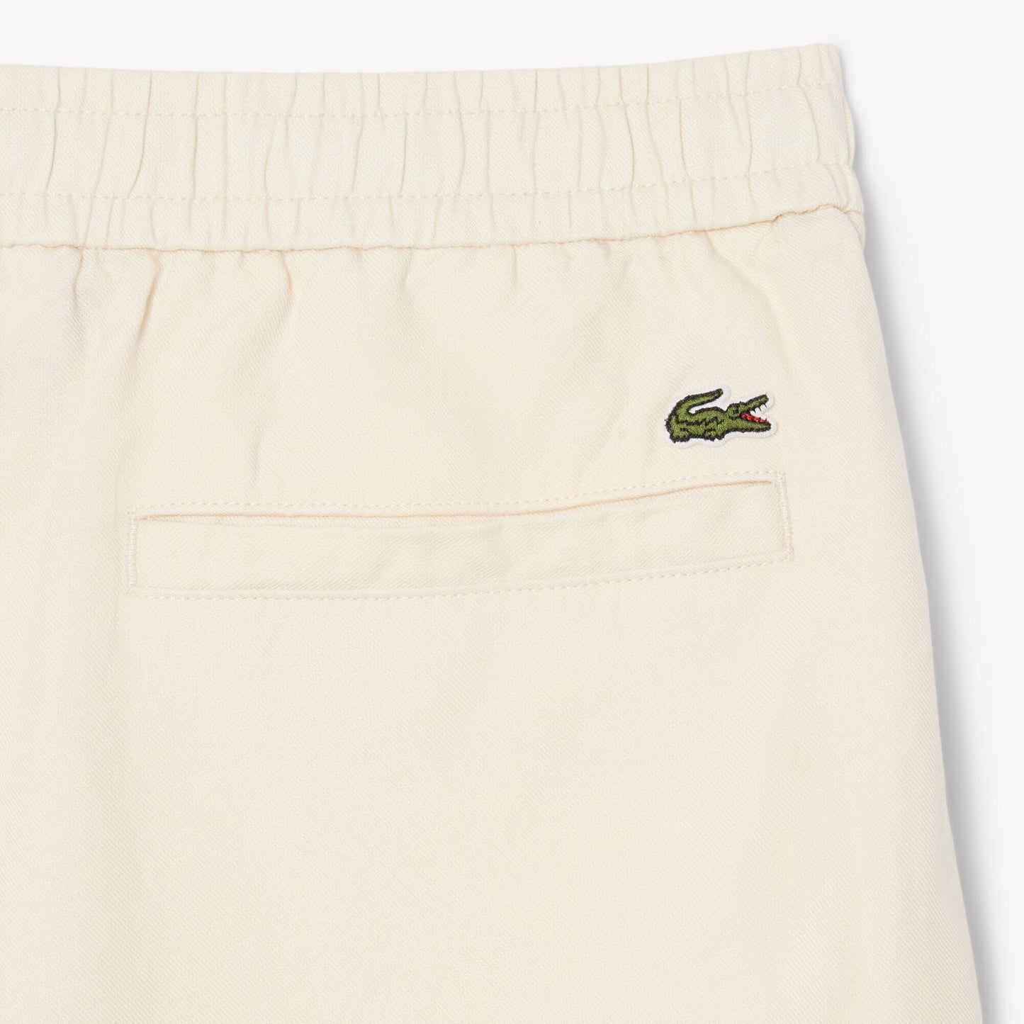 Short en sergé de lin mélangé, coupe droite