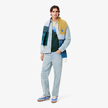 Pull en alpaga jacquard paysage