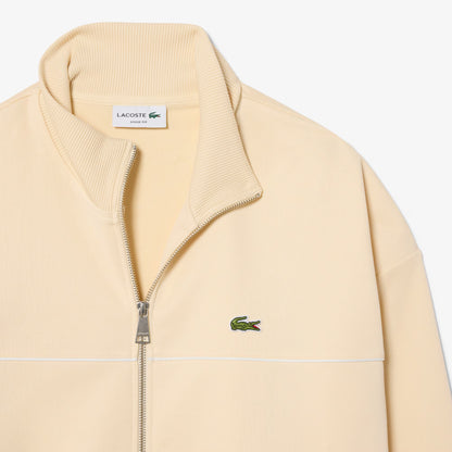 Sweat-shirt zippé à liseré contrastant