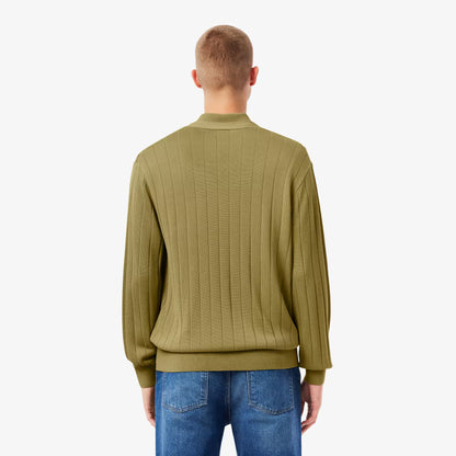 Cardigan en maille côtelée fluide