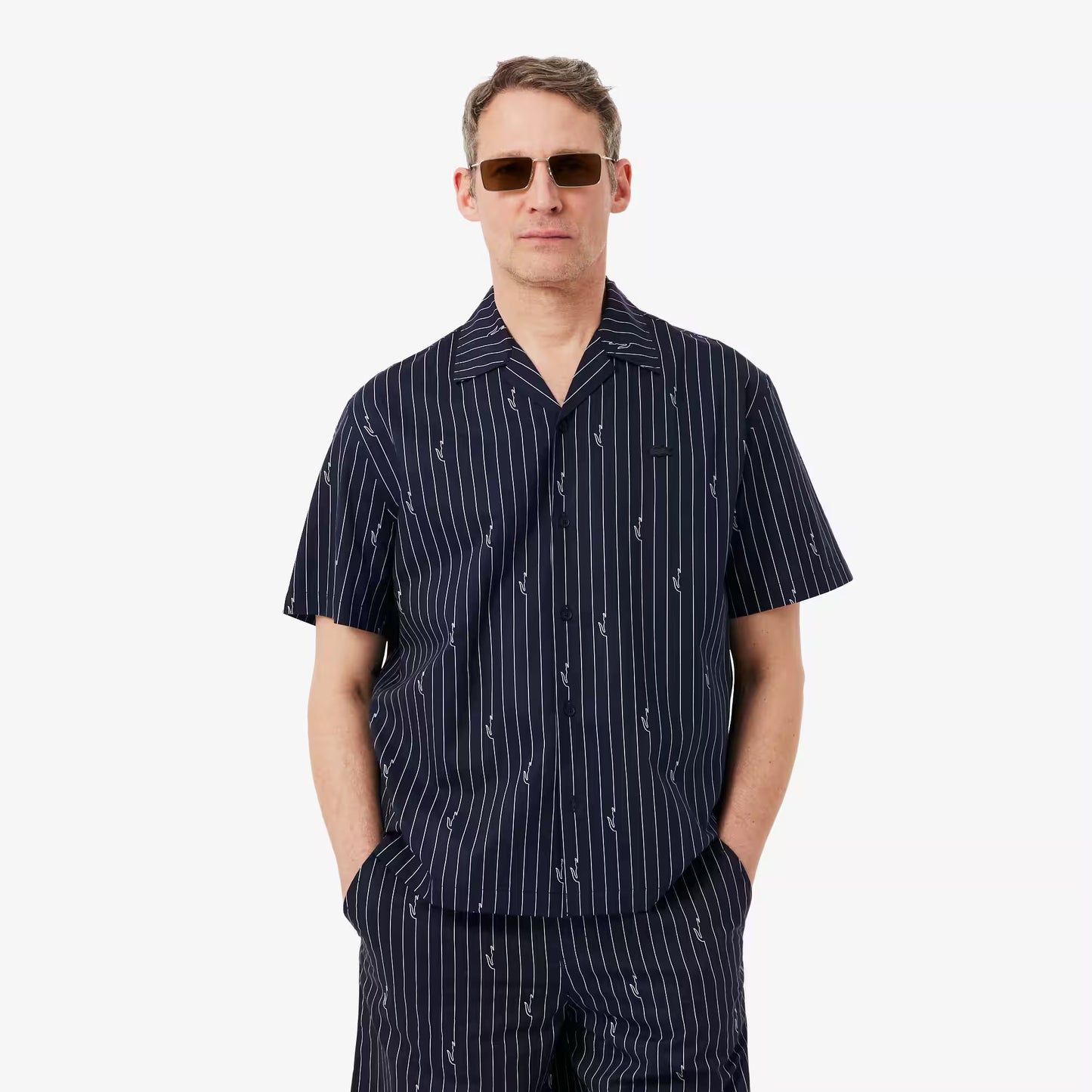 Chemise en twill imprimé coupe décontractée