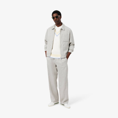 Gilet pull en coton côtelé rayé