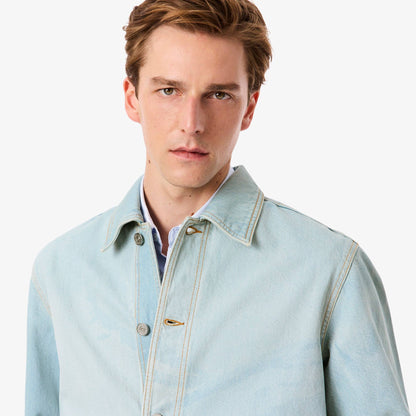Surchemise en jean à motif paysager