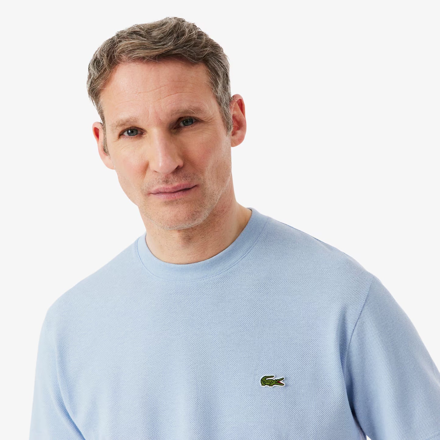 T-shirt en piqué de coton et lin épais