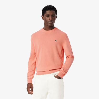Pull en coton ras du cou monochrome
