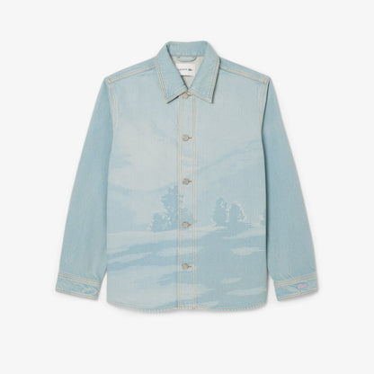 Surchemise en jean à motif paysager
