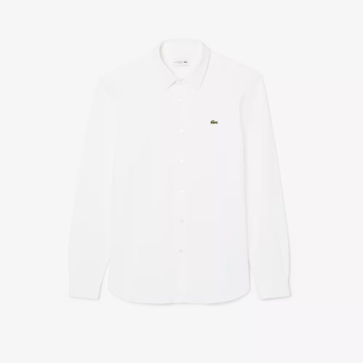 Chemise en piqué de coton coupe ajustée