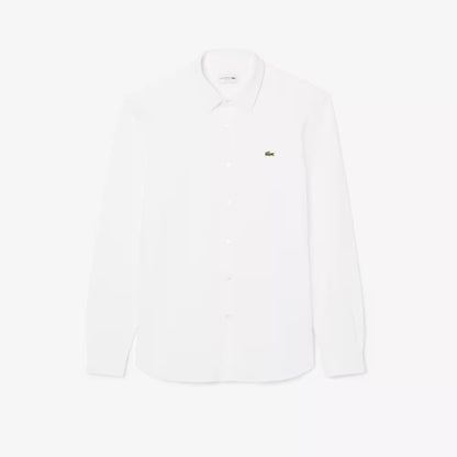 Chemise en piqué de coton coupe ajustée