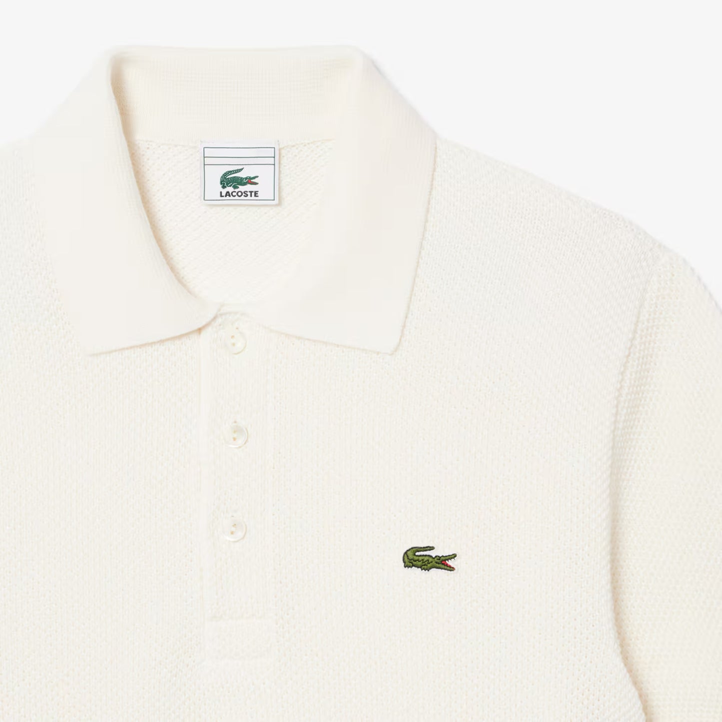 Pull col polo en maille rééditée, fabriqué en France