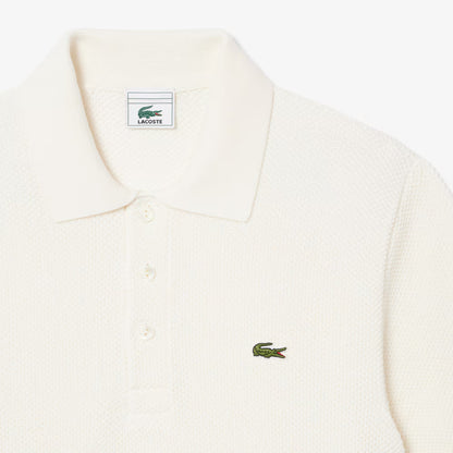 Pull col polo en maille rééditée, fabriqué en France