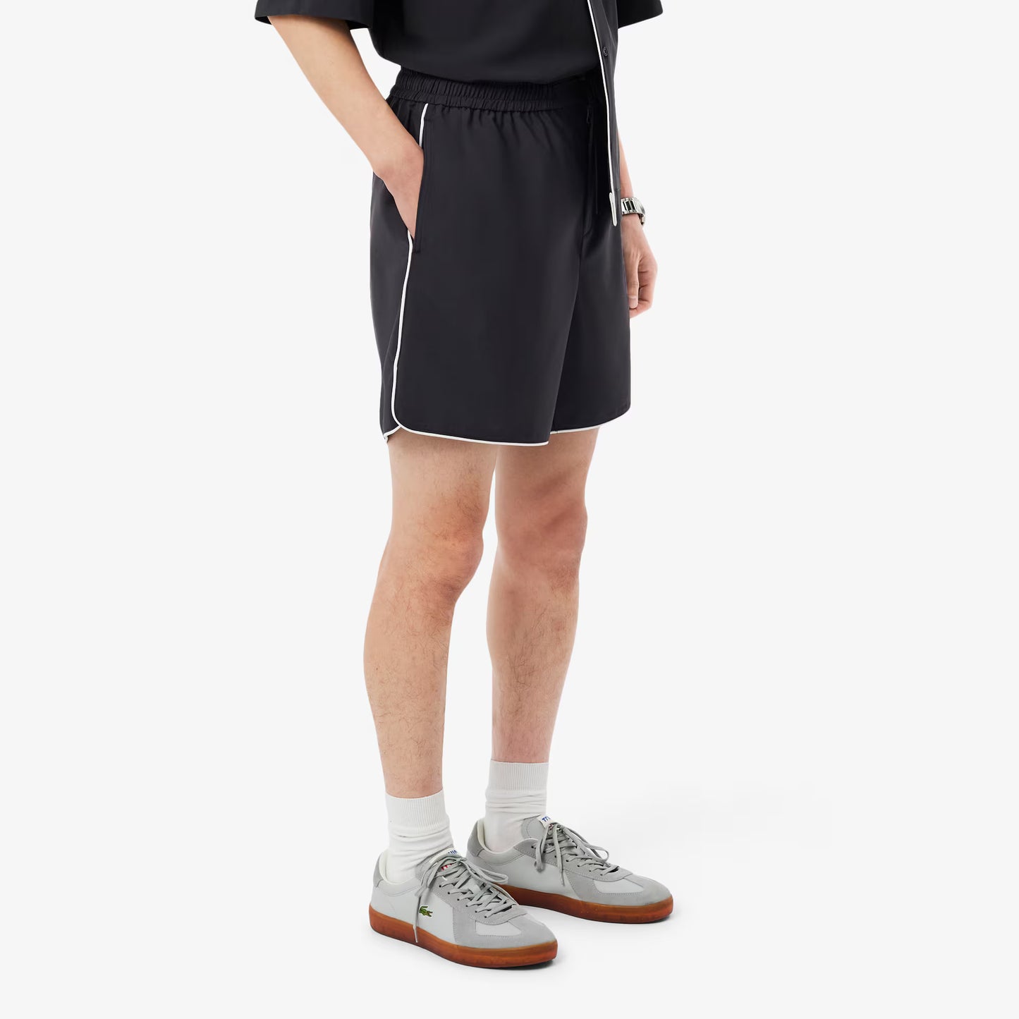 Short en laine mélangée coupe décontractée