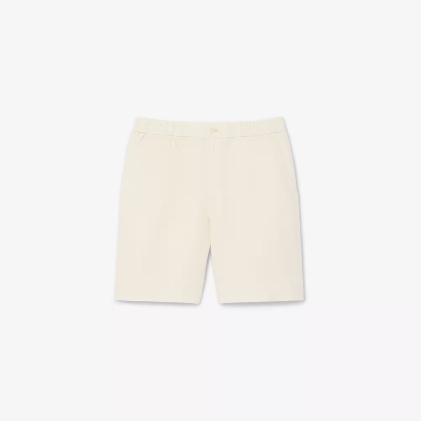 Short en sergé de lin mélangé, coupe droite