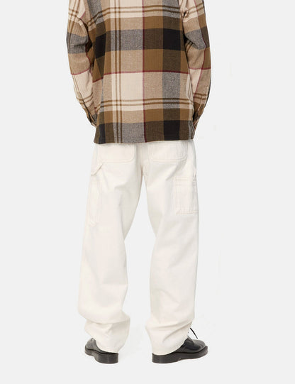 Pantalon coupe droite (denim) - Blanc